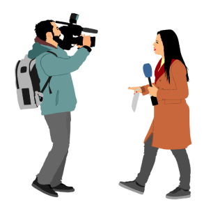Animirani snimatel i reporterka